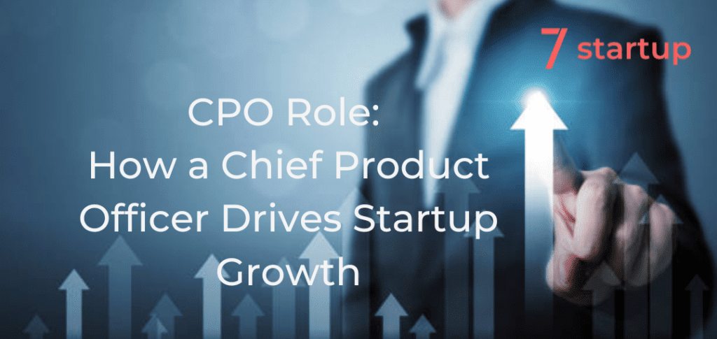 CPO in a suit pointing towards an upward arrow, symbolizing growth